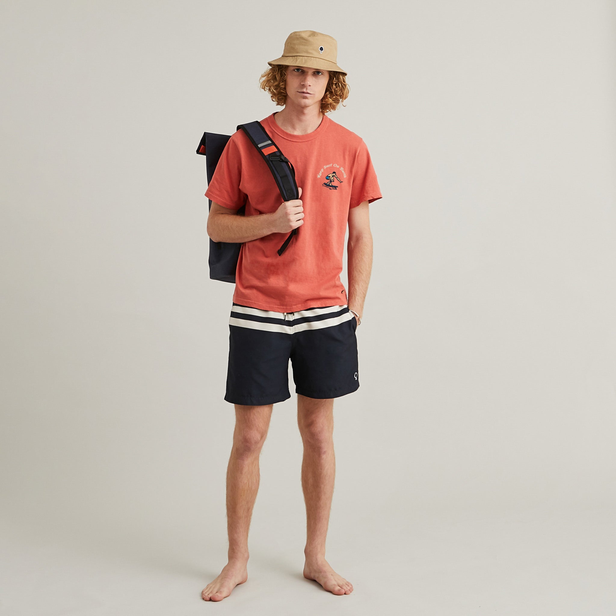 Faguo - Terra Cotta t-shirt in Cotton & Seawool Fibers - Lugny - The Good Chic