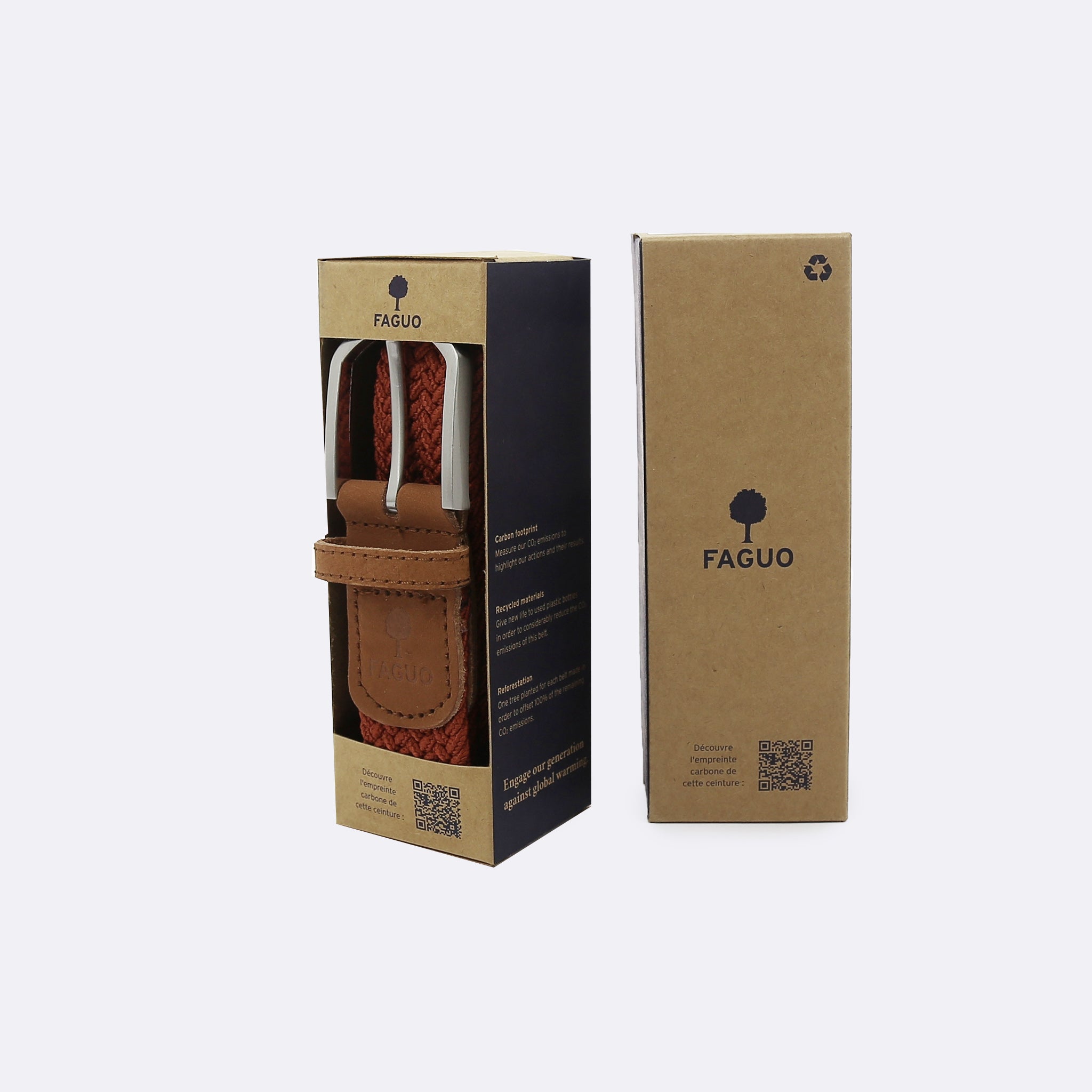 Faguo - Terracotta belt in recycled polyester - The Good Chic