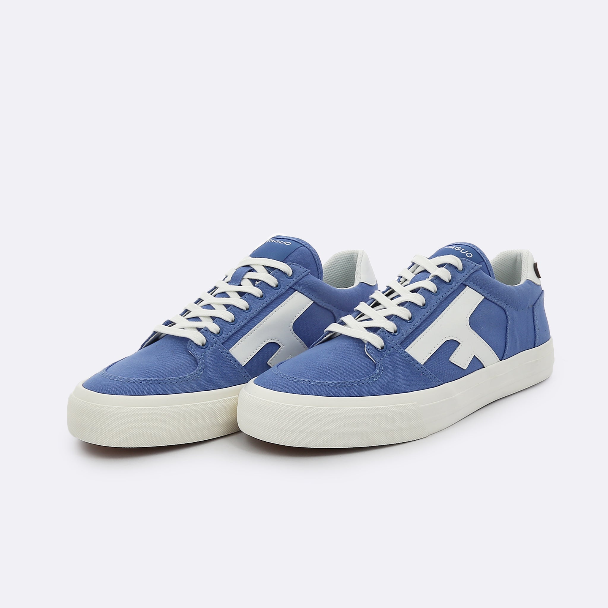 Faguo - Walnut Blue Sneakers in Recycled Cotton - The Good Chic