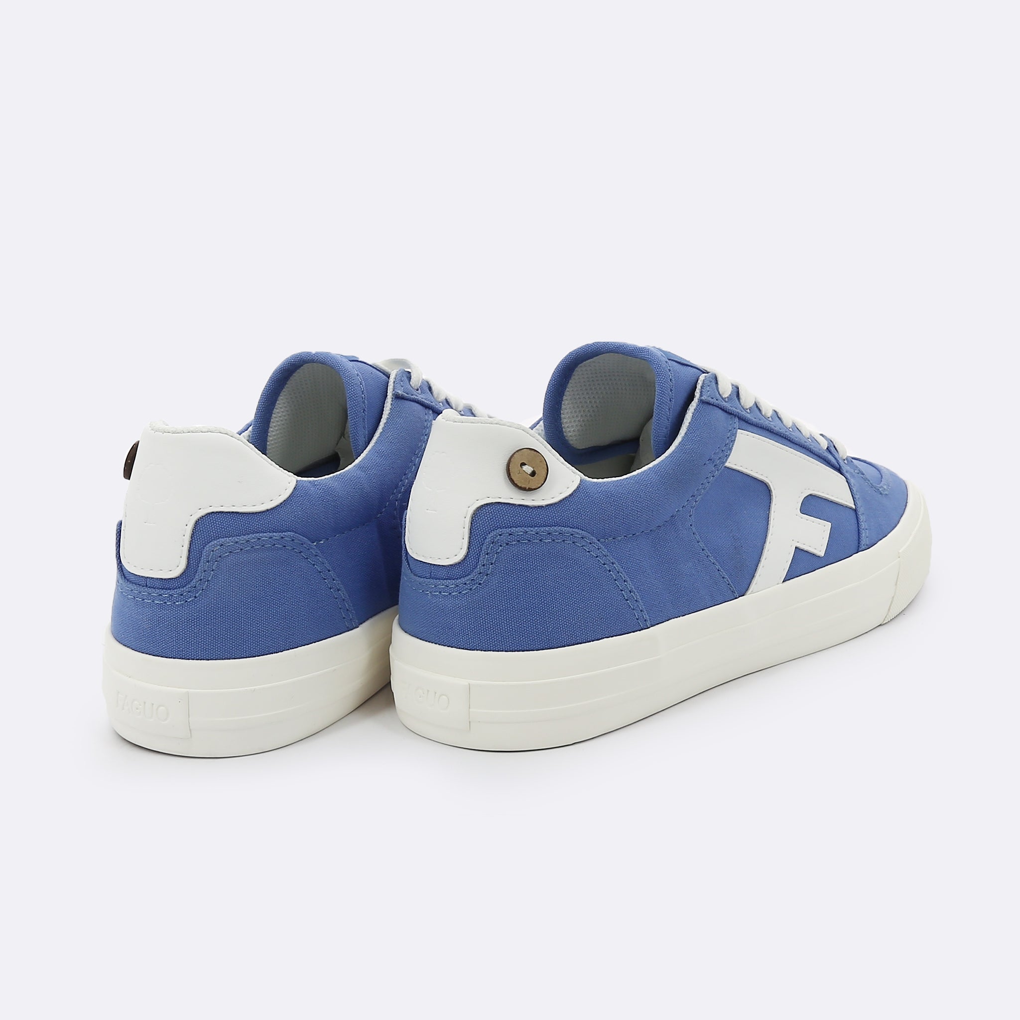 Faguo - Walnut Blue Sneakers in Recycled Cotton - The Good Chic