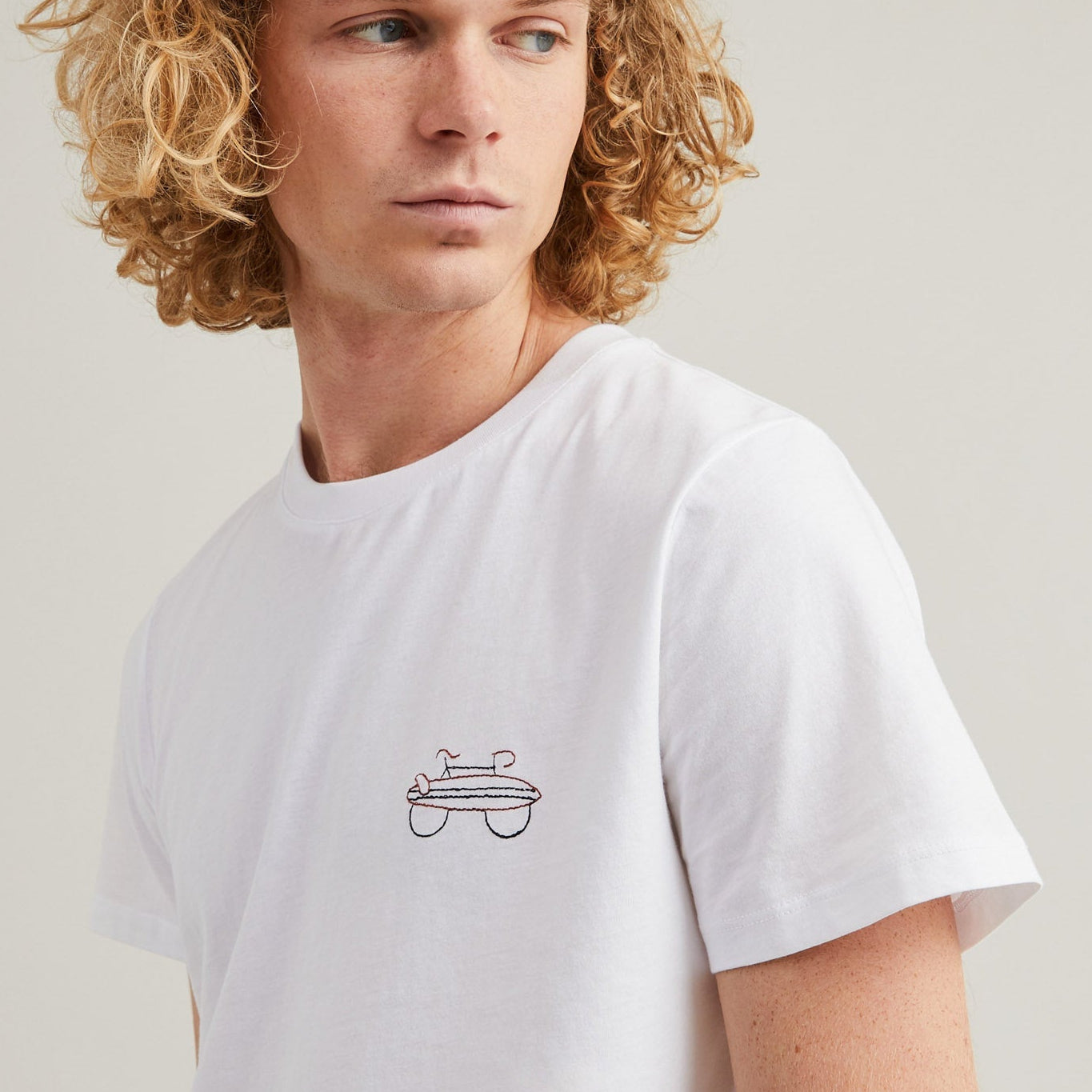 Faguo - White t-shirt "velo surf" in recycled cotton - Arcy - The Good Chic