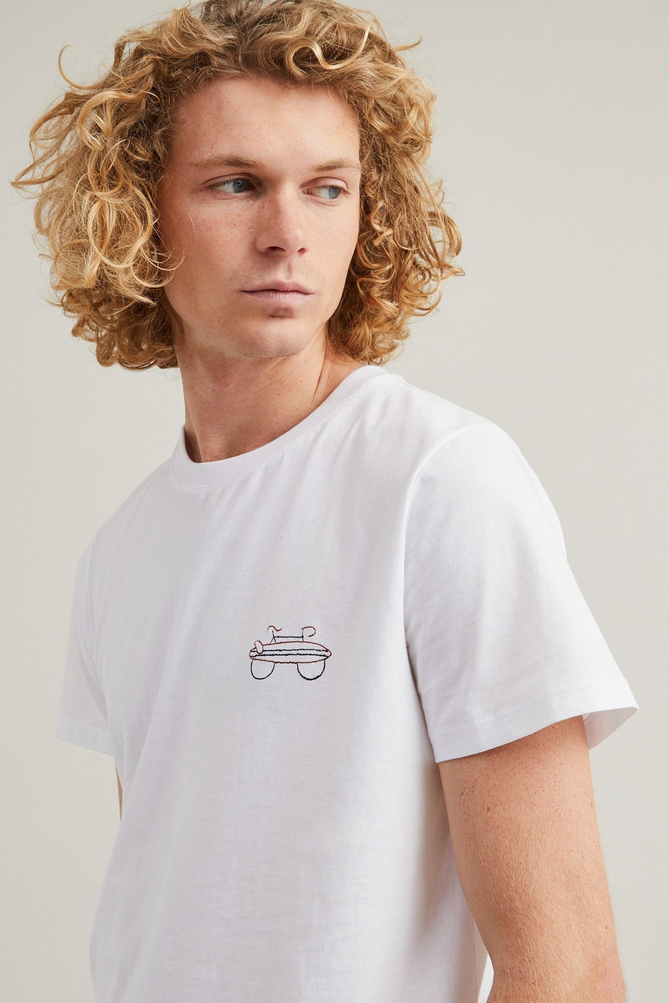 Faguo - White t-shirt "velo surf" in recycled cotton - Arcy - The Good Chic