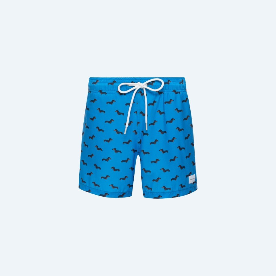 George Dachshund Dog Blue Swimshort - Good Chic
