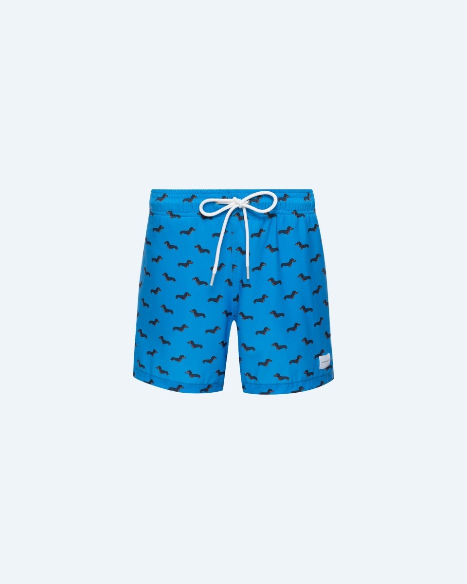 George Dachshund Dog Blue Swimshort - Good Chic
