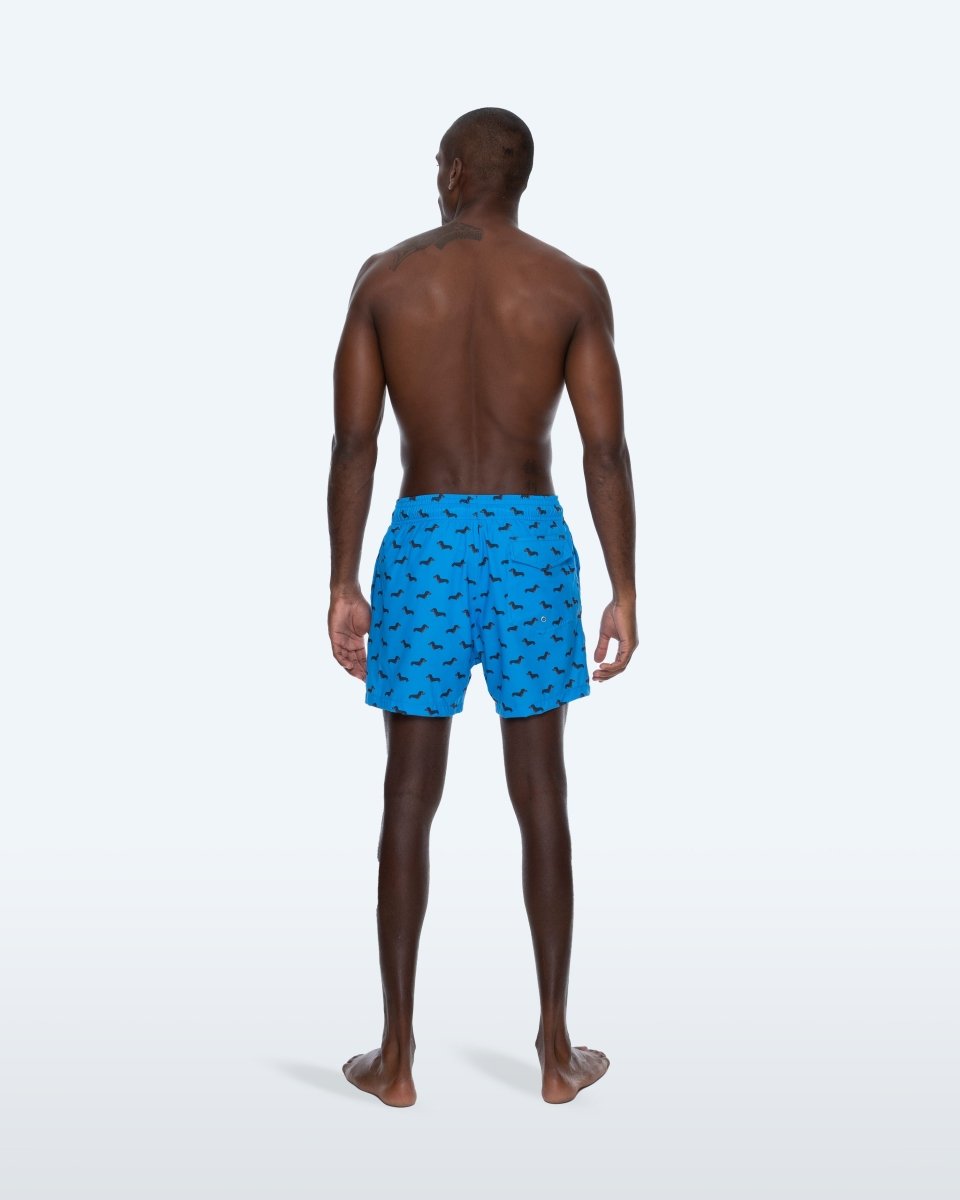 George Dachshund Dog Blue Swimshort - Good Chic
