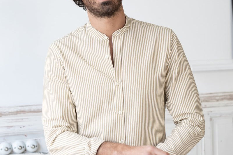 Hampton Maceo - Beige and White Shirt - The Good Chic