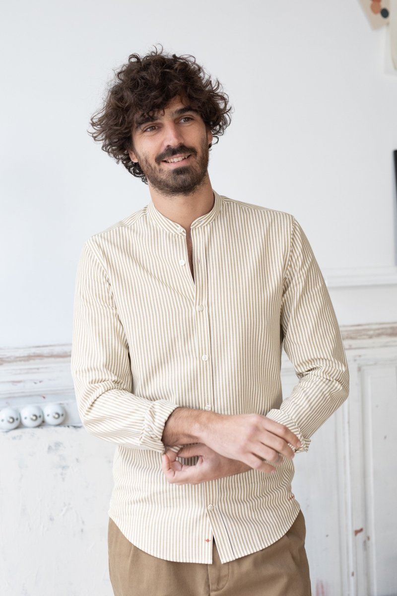 Hampton Maceo - Beige and White Shirt - The Good Chic