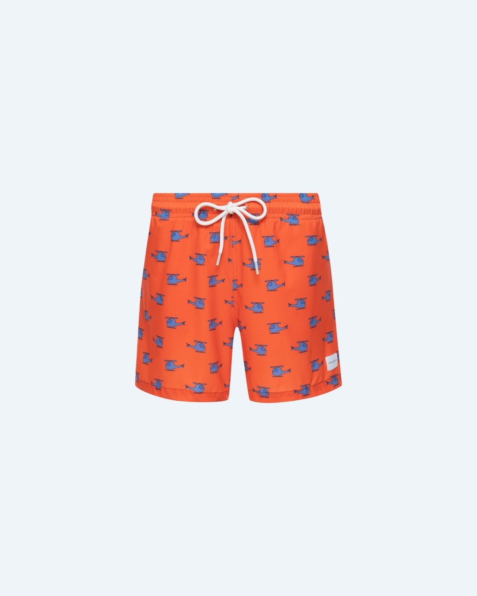 Harry Helicopter Coral Swimshort - Good Chic