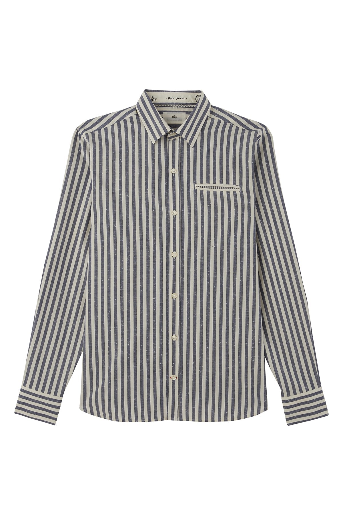 Jaqk - Blue Stripes Shirt - W. Sako - The Good Chic