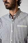 Jaqk - Blue Stripes Shirt - W. Sako - The Good Chic