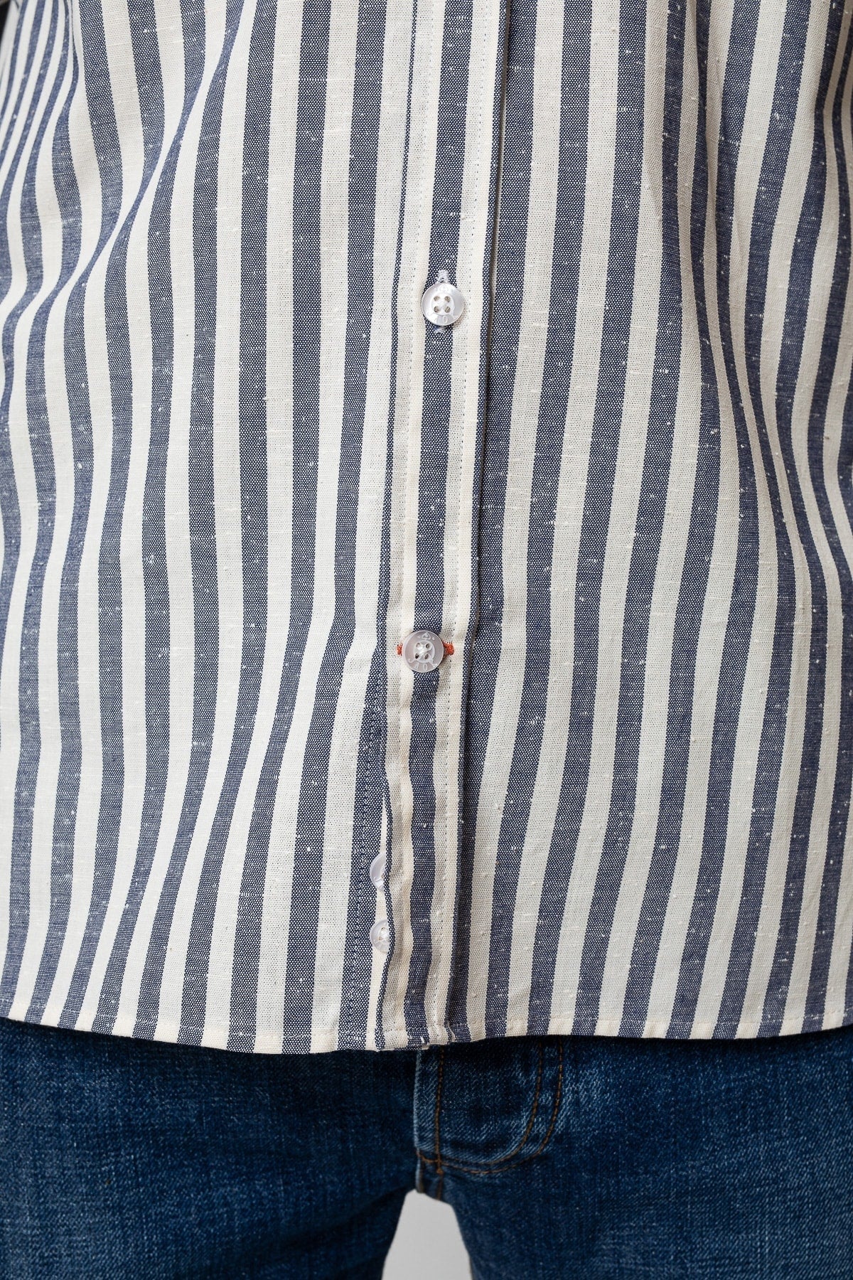 Jaqk - Blue Stripes Shirt - W. Sako - The Good Chic