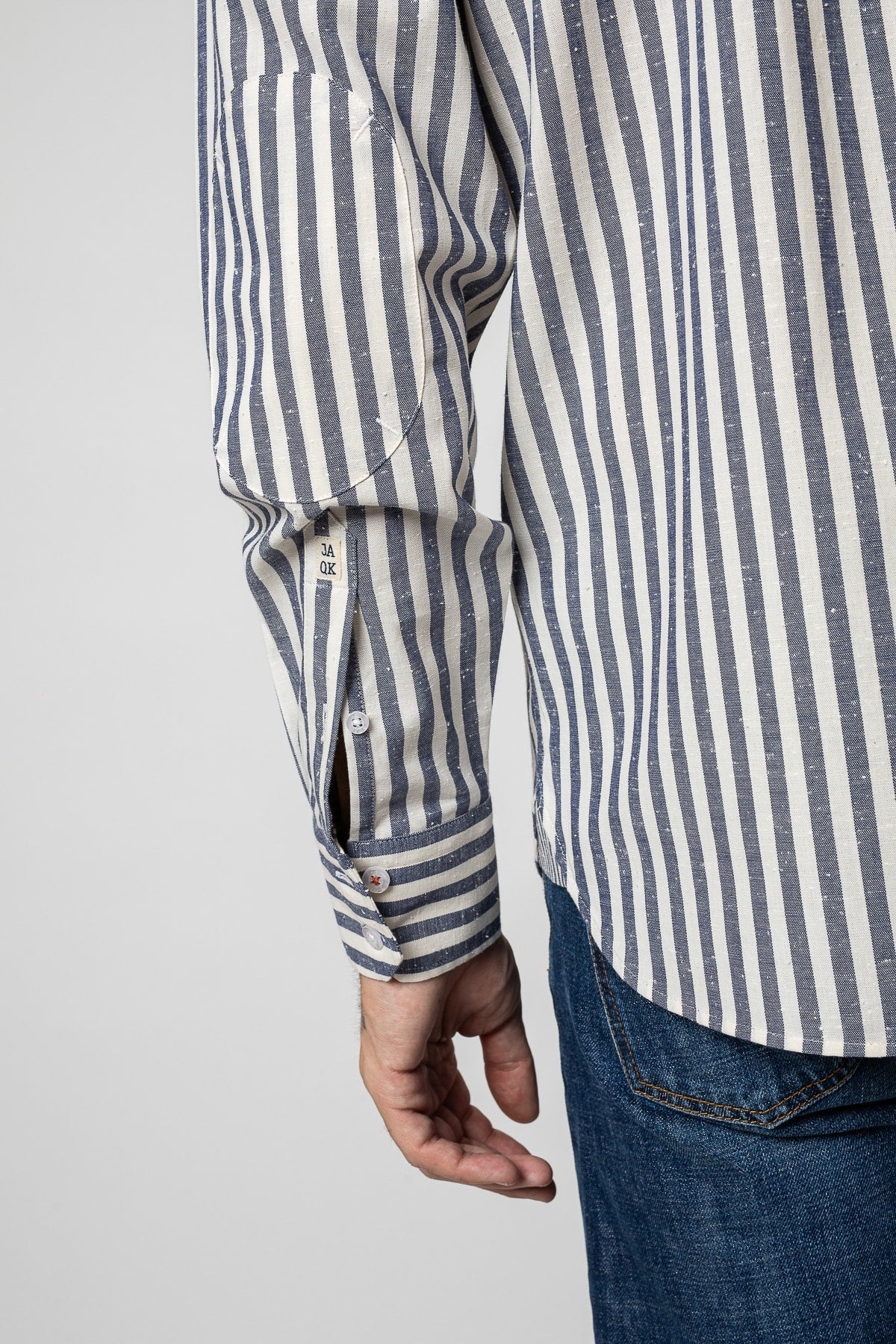 Jaqk - Blue Stripes Shirt - W. Sako - The Good Chic