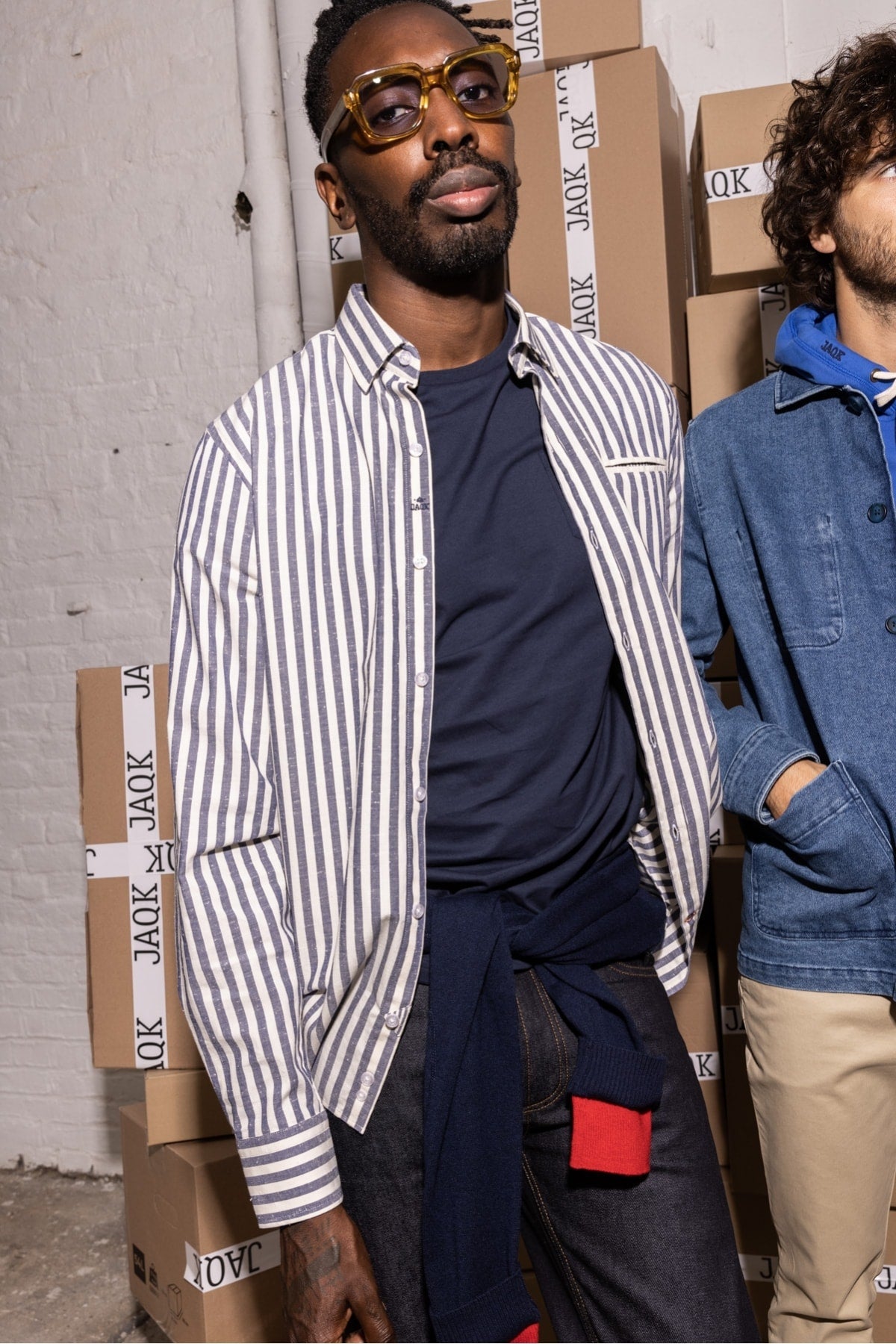 Jaqk - Blue Stripes Shirt - W. Sako - The Good Chic