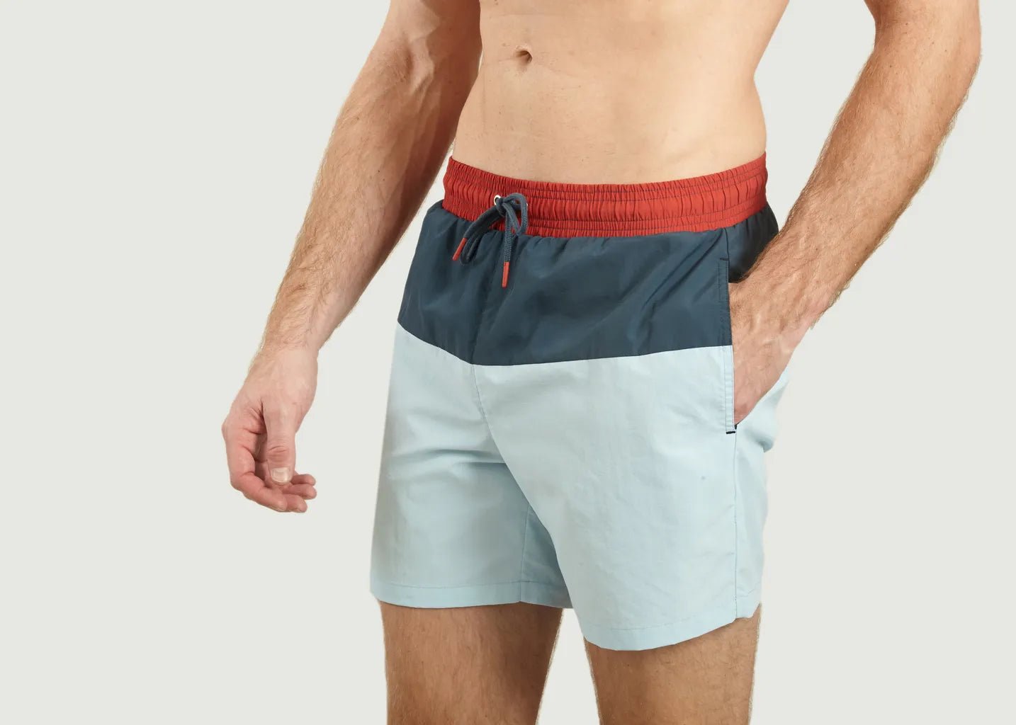 Light Blue and Green Swim Trunks - Good Chic