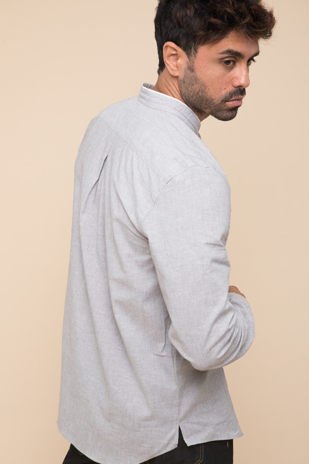 Lyoum - Mao Shirt Grey Color Shirts