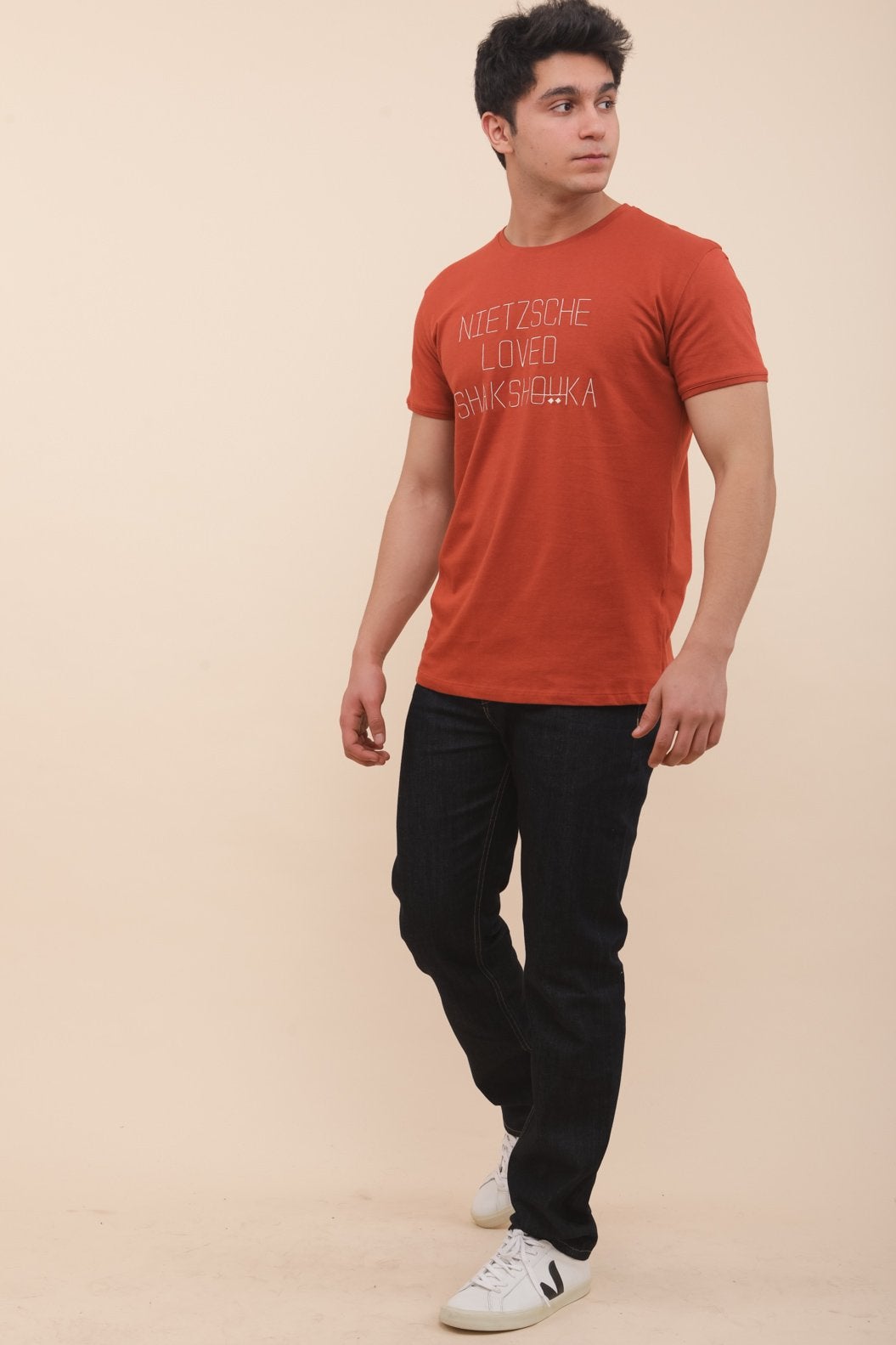 Lyoum T Shirt Nietzsche model standing