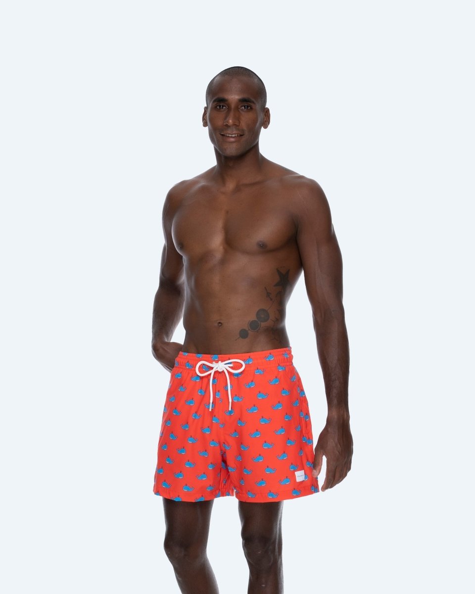 Philip Whale Coral Swimshort - Good Chic