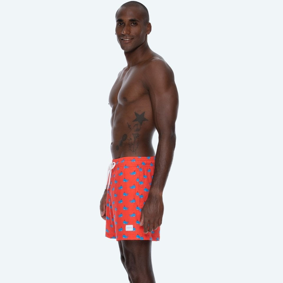 Philip Whale Coral Swimshort - Good Chic