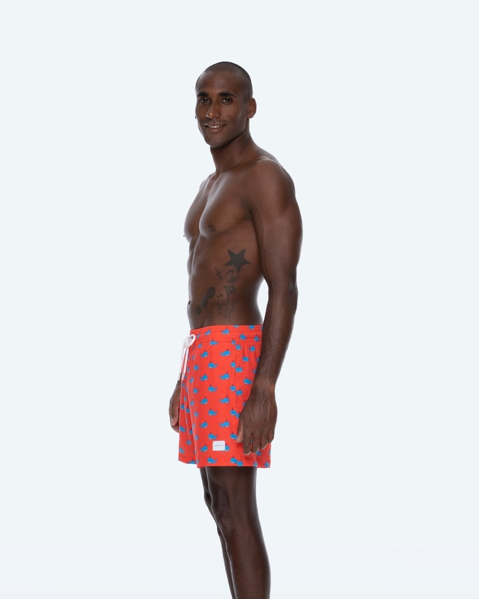 Philip Whale Coral Swimshort - Good Chic