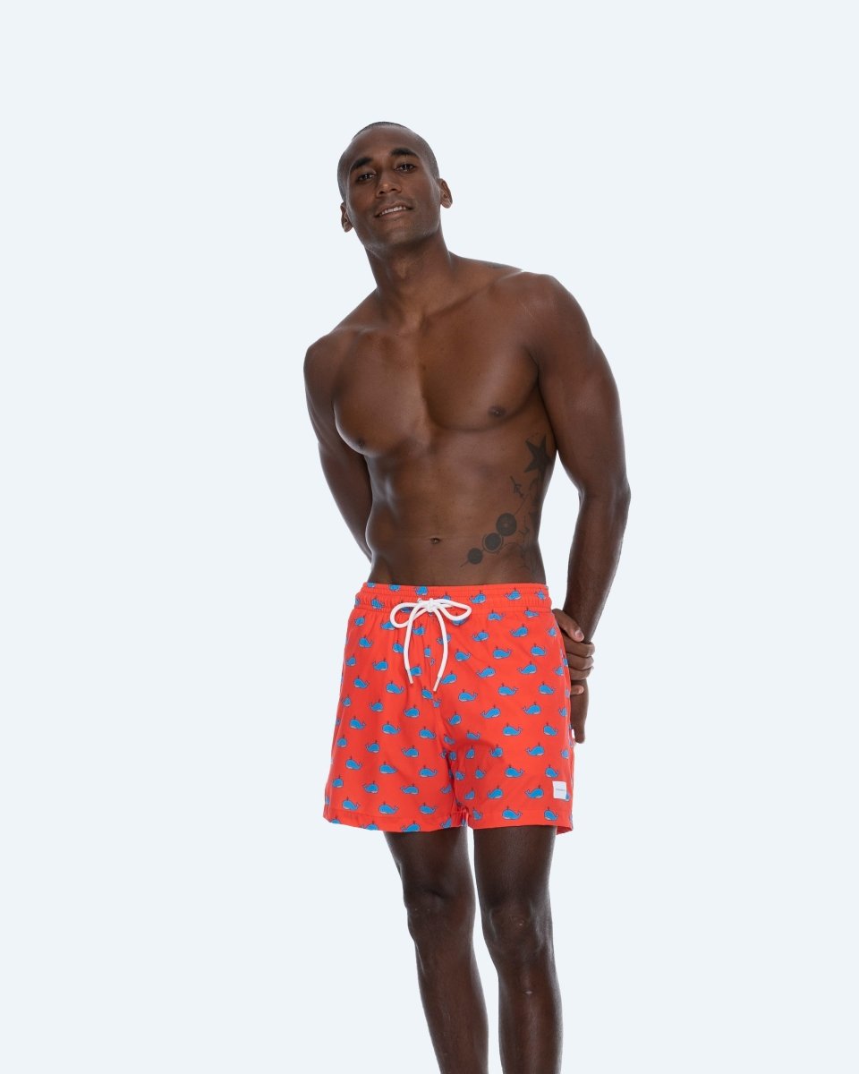 Philip Whale Coral Swimshort - Good Chic