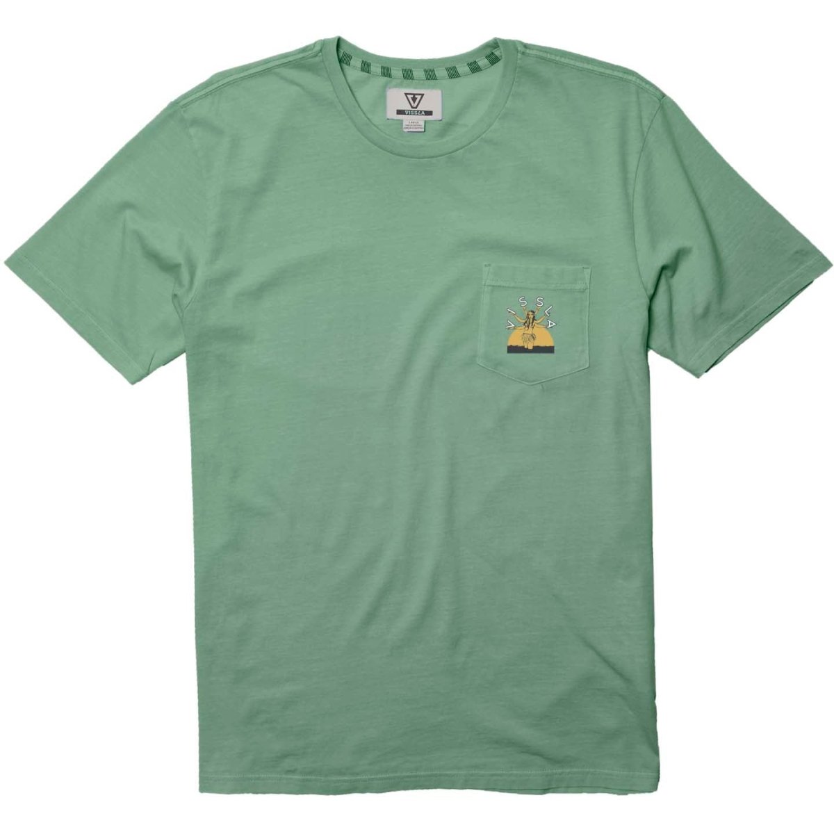 So Burnt SS PKT Tee Pine - The Good Chic