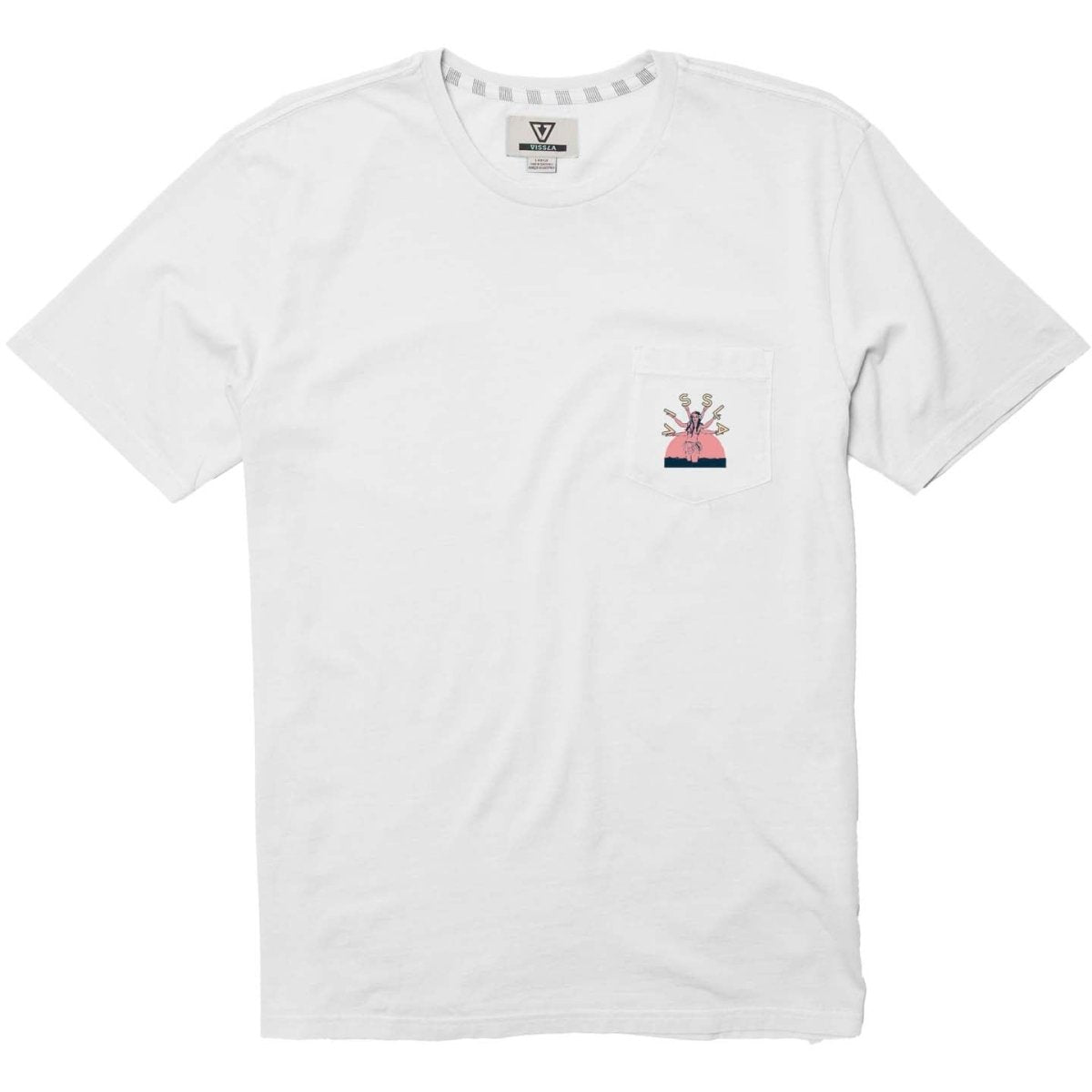 So Burnt SS PKT Tee White - The Good Chic