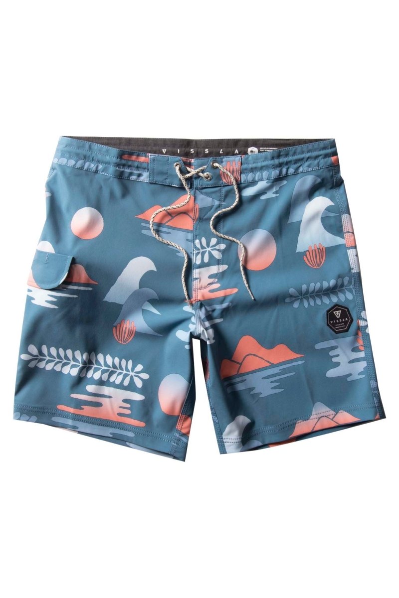 The Isle 17.5" Boardshort Harbor Blue - The Good Chic