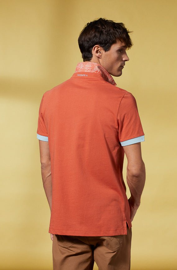 Vicomte A - Burnt Orange Short Sleeve Polo Shirt - Portrush - The Good Chic