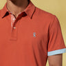 Vicomte A - Burnt Orange Short Sleeve Polo Shirt - Portrush - The Good Chic