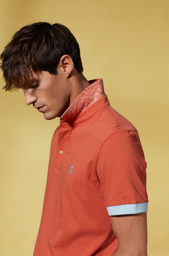 Vicomte A - Burnt Orange Short Sleeve Polo Shirt - Portrush - The Good Chic