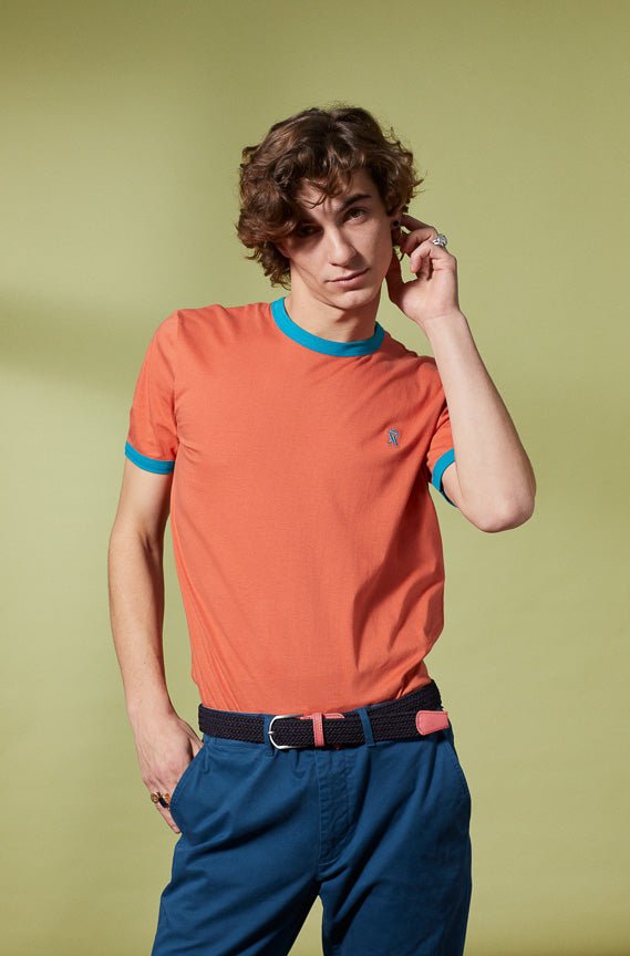Vicomte A - Burnt Orange Short Sleeve T-Shirt - Tibot - The Good Chic