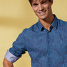 Vicomte A - Dark Blue Floral Shirt - Charles - The Good Chic