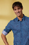 Vicomte A - Dark Blue Floral Shirt - Charles - The Good Chic
