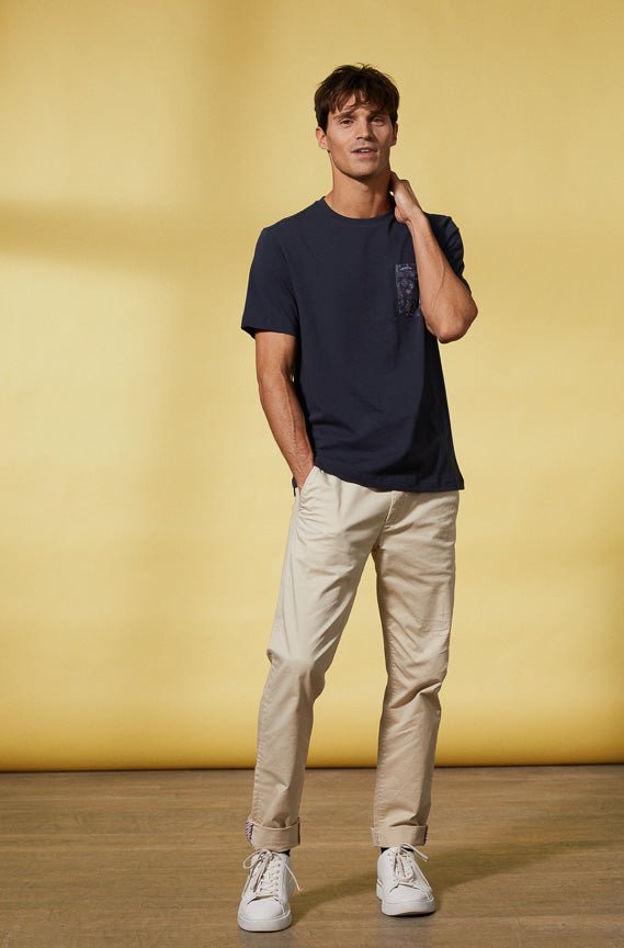Vicomte A - Dark Navy Short Sleeve T-Shirt - Thunder - The Good Chic