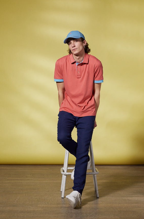 Vicomte A - Flamingo Short Sleeve Polo Shirt - Percy - The Good Chic