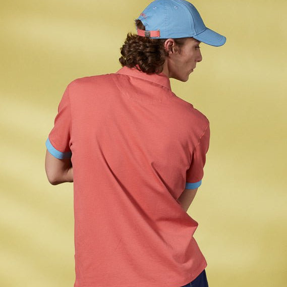 Vicomte A - Flamingo Short Sleeve Polo Shirt - Percy - The Good Chic