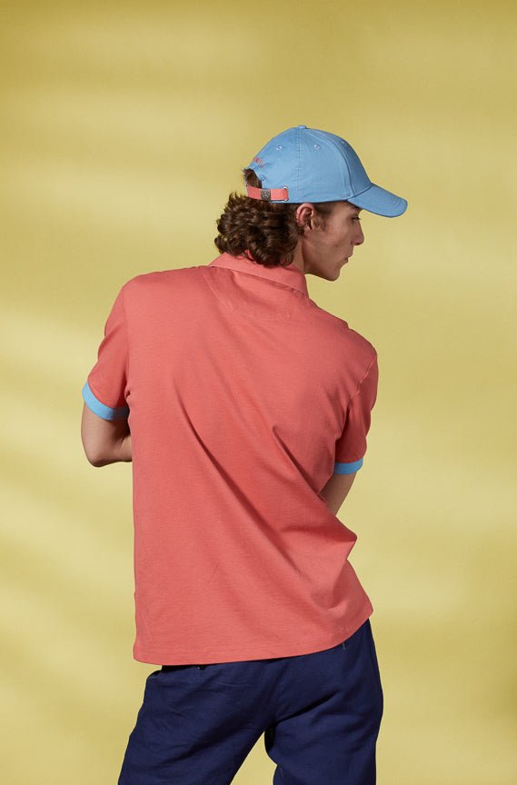 Vicomte A - Flamingo Short Sleeve Polo Shirt - Percy - The Good Chic