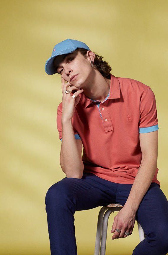 Vicomte A - Flamingo Short Sleeve Polo Shirt - Percy - The Good Chic