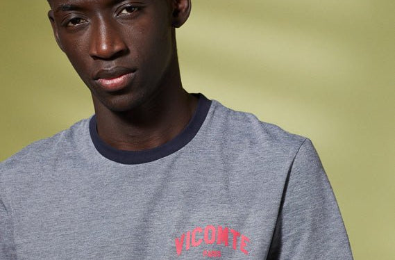 Vicomte A - Grey Short Sleeve T-Shirt - Tay - The Good Chic