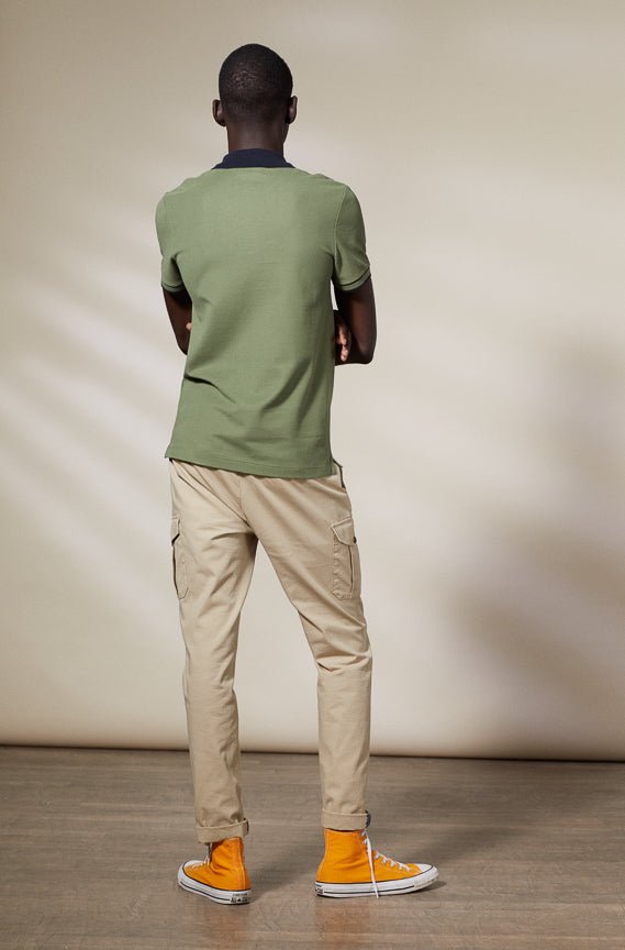 Vicomte A - Khaki Short Sleeve Polo Shirt - Palton - The Good Chic