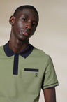 Vicomte A - Khaki Short Sleeve Polo Shirt - Palton - The Good Chic