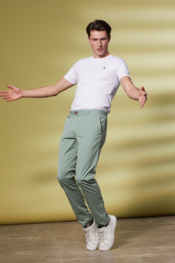 Vicomte A - Light Green Chino Pants - Lancelot - The Good Chic