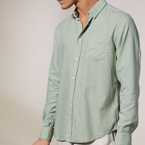 Vicomte A - Light Green Linen Shirt - Corentin - The Good Chic