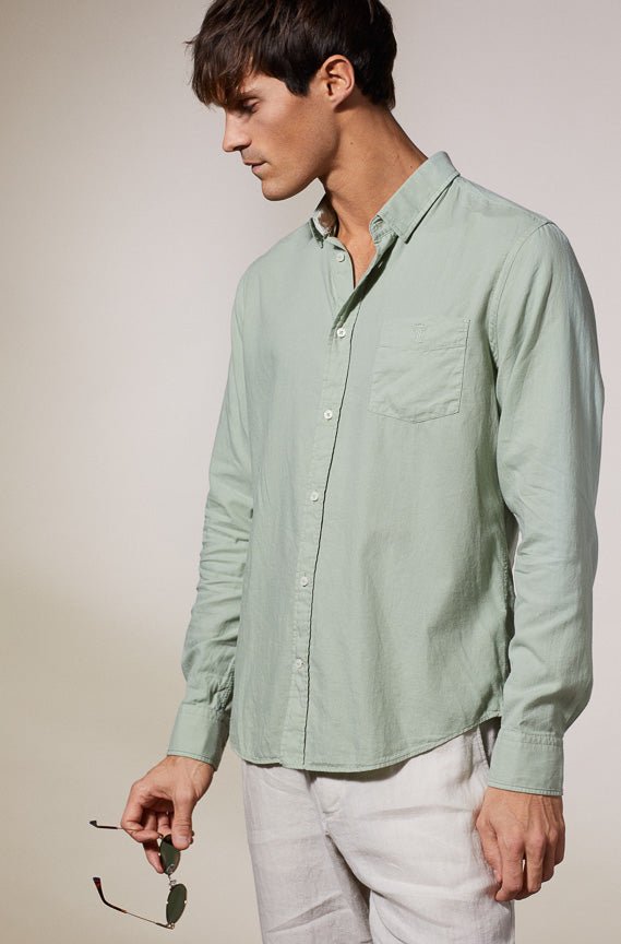 Vicomte A - Light Green Linen Shirt - Corentin - The Good Chic