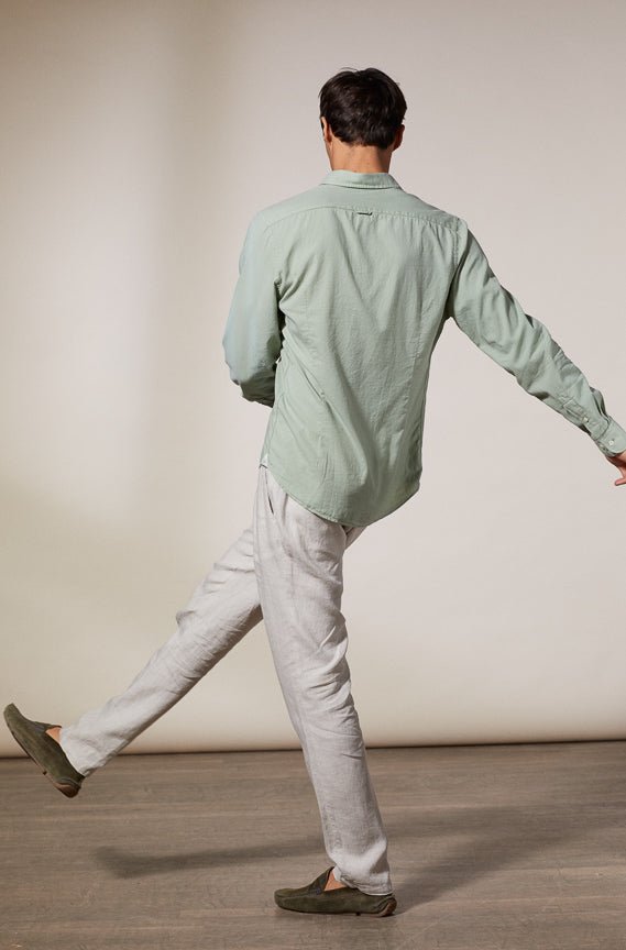 Vicomte A - Light Green Linen Shirt - Corentin - The Good Chic