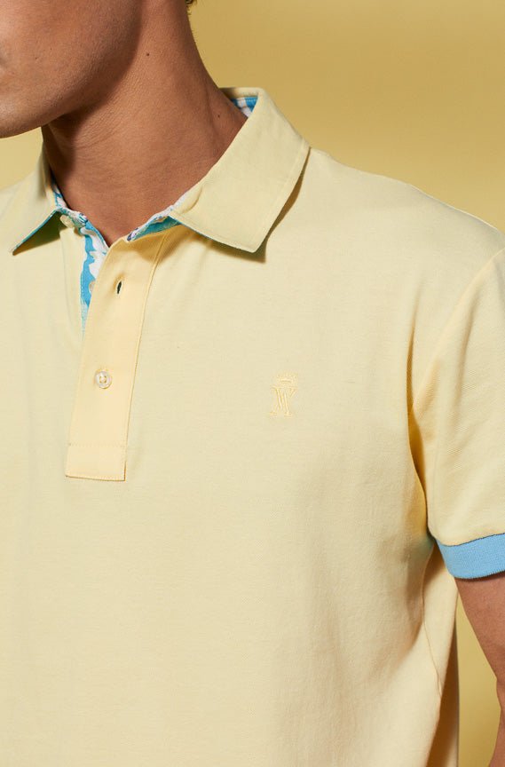 Vicomte A - Light Yellow Short Sleeve Polo Shirt - Percy - The Good Chic