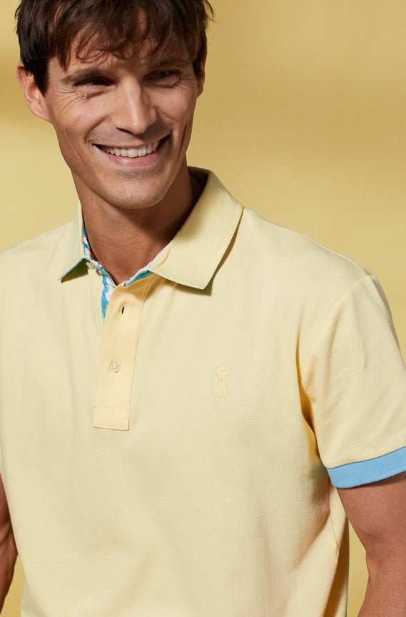 Vicomte A - Light Yellow Short Sleeve Polo Shirt - Percy - The Good Chic