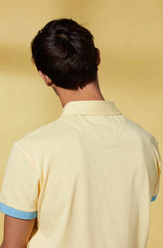 Vicomte A - Light Yellow Short Sleeve Polo Shirt - Percy - The Good Chic