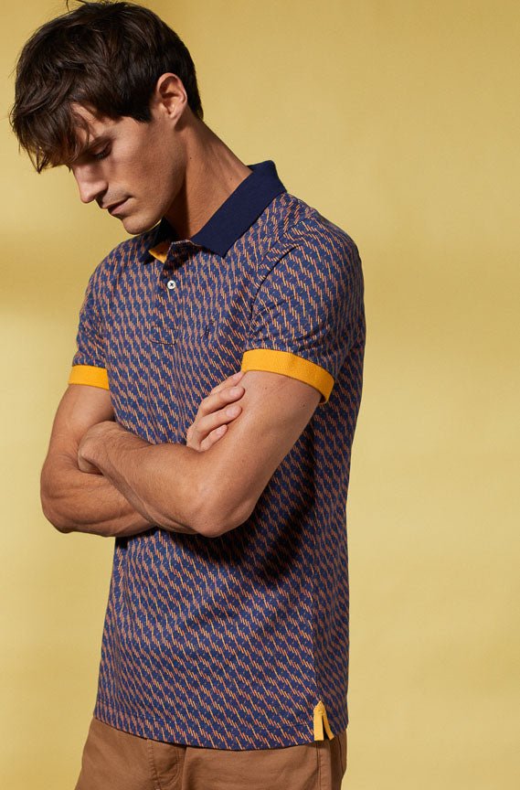 Vicomte A - Navy Short Sleeve Polo Shirt - Patrick - The Good Chic