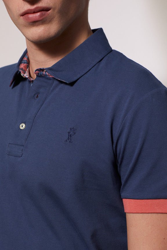 Vicomte A - Navy Short Sleeve Polo Shirt - Percy - The Good Chic